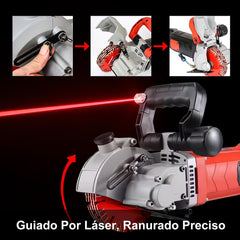 ACANALADORA DE CONCRETO 𝟐𝟕𝟎𝟎𝐖 - 4800W CON TECNOLOGIA LASER