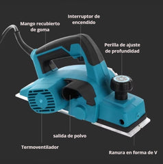 CEPILLO ELECTRICO CON DOBLE CUCHILLA 1200W PARA MADERA