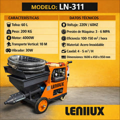 MAQUINA DE TERRAJEOS INDUSTRIAL 6200W/ 8HP
